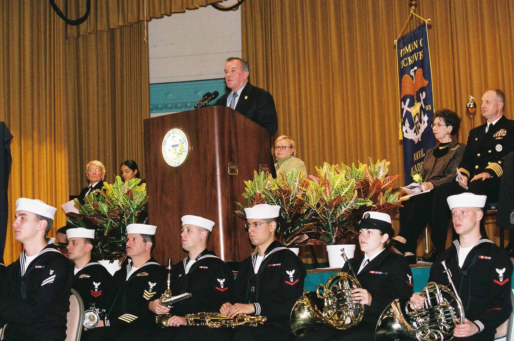 Above: On November 5, 2005, behind three layers of security (military; Chicago police; Chicago Public Schools) Chicago Mayor Richard M. Daley dedicated the 