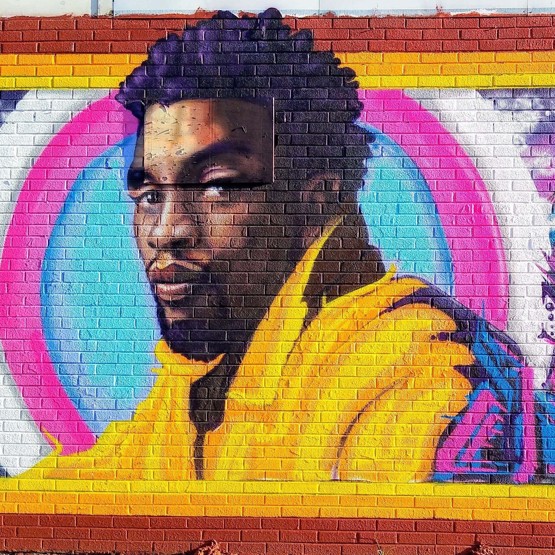 Rahmaan Statik . Be Your Higher Self / Chadwick Boseman / black panther mural . Spray paint on brick wall . 12x40ft . 89th and commerical . south chicago<br />