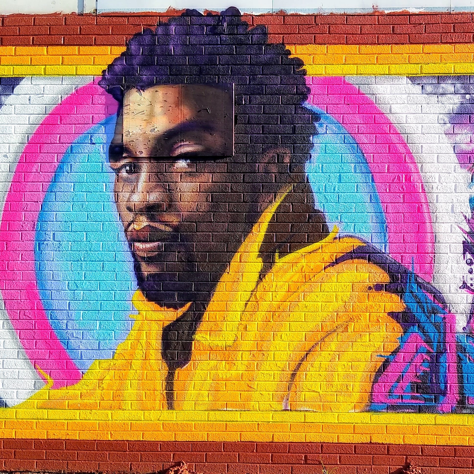 Rahmaan Statik . Be Your Higher Self / Chadwick Boseman / black panther mural . Spray paint on brick wall . 12x40ft . 89th and commerical . south chicago
<br />