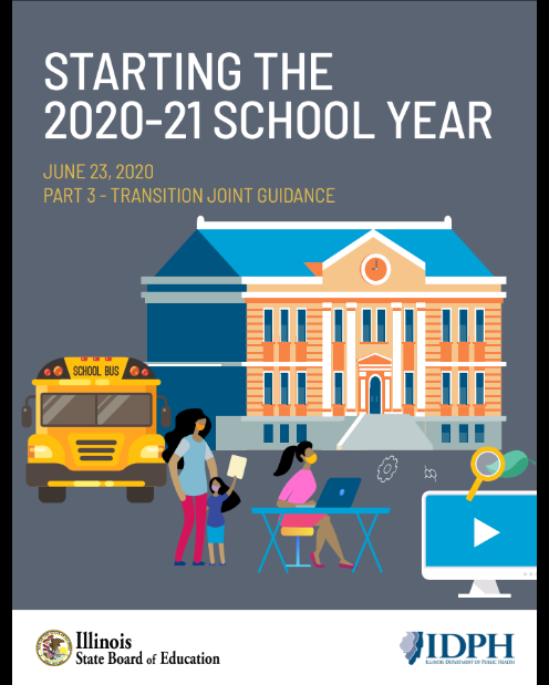 This document is Part Three of the Transition Advisory Workgroup’s . This document has been developed in partnership with the
<br />Illinois State Board of Education (ISBE) and the Illinois Department of Public Health (IDPH).
<br />On May 5, 2020, Governor JB Pritzker announced the Restore Illinois plan, which lays out a
<br />public health approach to safely reopen our state. This document focuses on considerations
<br />during Phase 4 of the plan. As the plan notes, the four public health regions of the state may
<br />reach Phase 4 on different dates and possibly must return independently to an earlier phase if
<br />necessitated by public health indicators. See Appendix A for a map of the four public health
<br />regions in Illinois.(June 23, 2020)
<br />