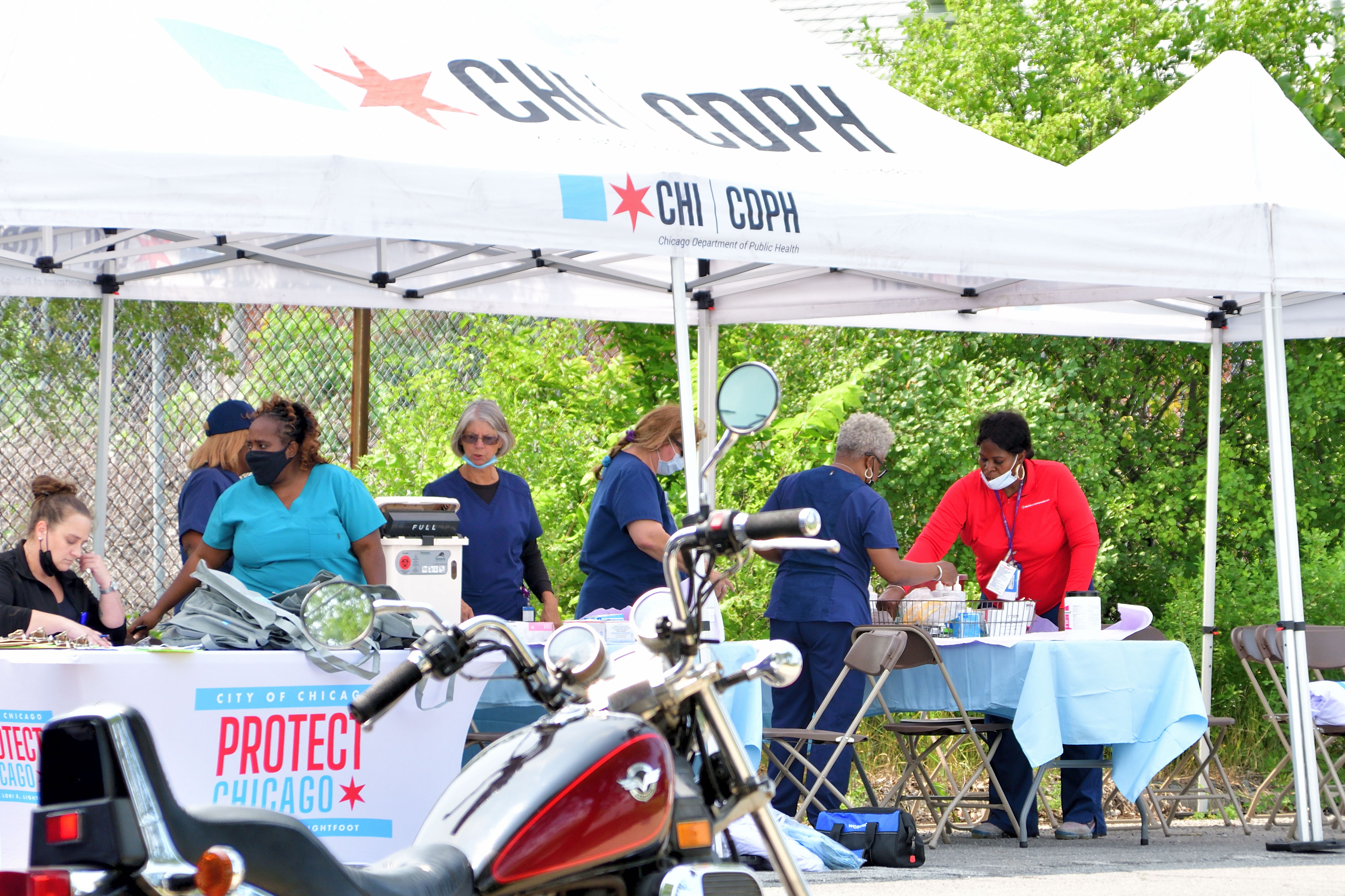 COVID-19 Vaccines, Chicago Department of Health, Community Festival 2021, 5th District Chicago Police Headquarters, July 17, 2021 (pic by Emi Yamamoto)