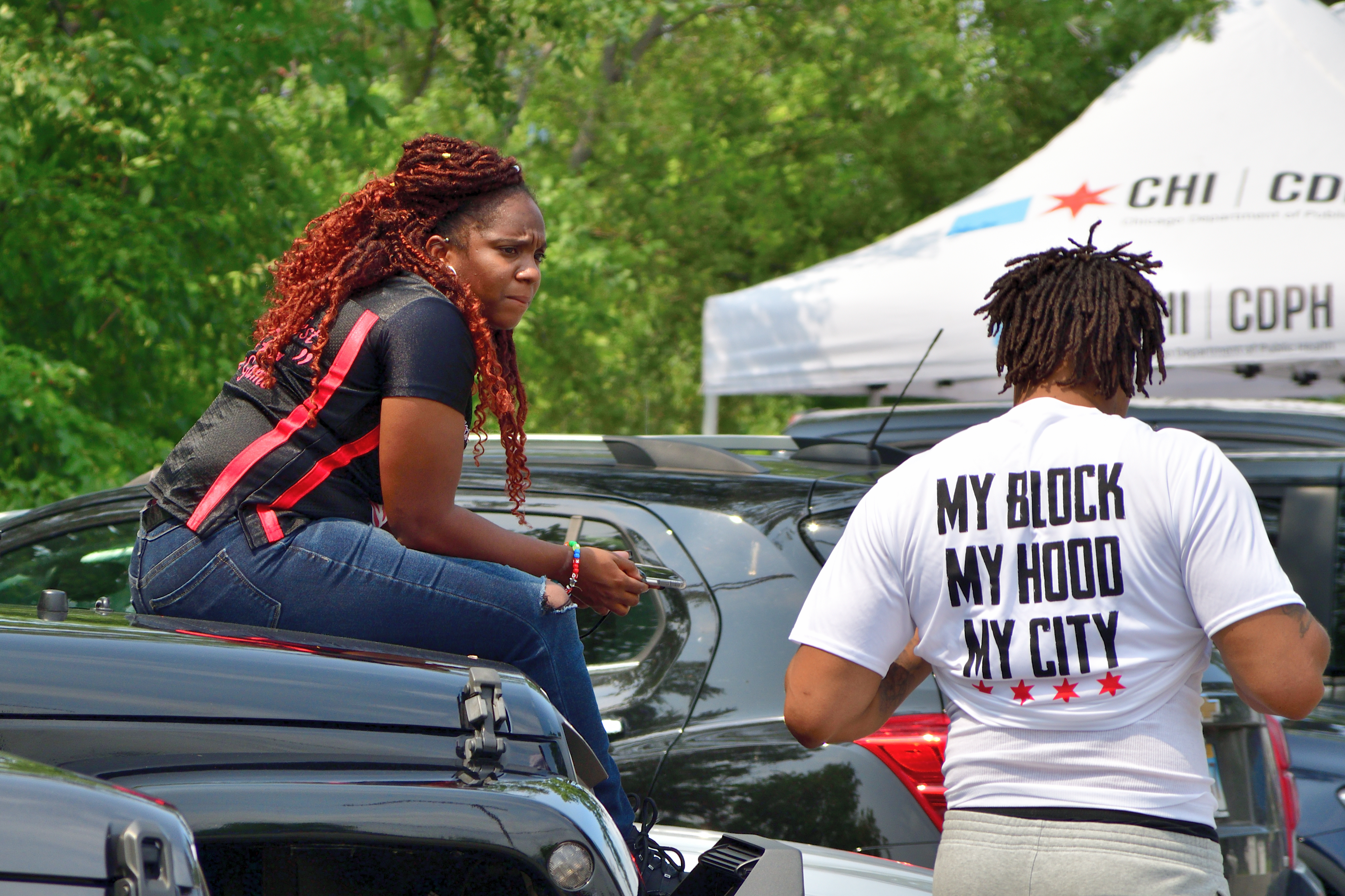 @cornbread_da_chef, 7 Slot Motorsports Club, Community Festival 2021, 5th District Chicago Police Headquarters, July 17, 2021 (pic by Emi Yamamoto)