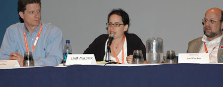 Linda Perlstein on a panel at YearlyKos.