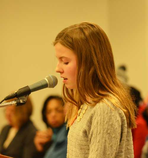 One of many students who have been analyzing and criticizing the standardized testing fetish of Chicago's mayor and his hand-picked public schools leadership was Audobon school student Eleanor Griffith, who spoke with precision to the February 26, 2014 meeting of the Chicago Board of Education. Ms.Griffith told the Board that she had critically analyzed the NWEA MAP test and that the test was offensive: it didn't test what the children had been taught, often demanded that they know subjects above their grade level (e.g. high school math), and created a poisonous reality in the classroom (by forcing children to view one another as numbers that indicated that some were 